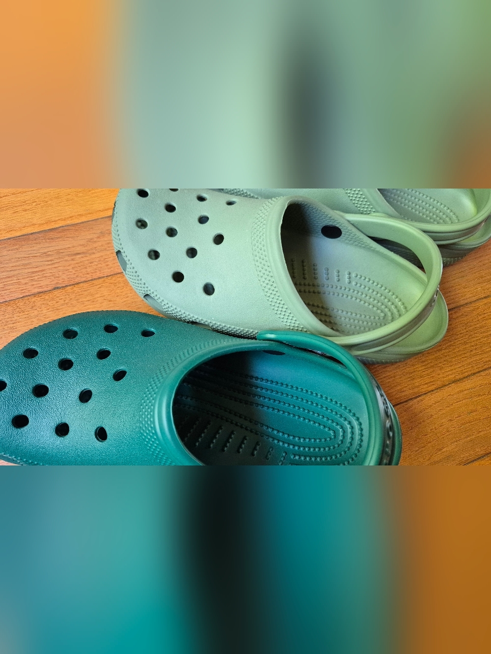Emerald Green Crocs - Nearly New! - Picture 4 of 7